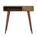 Hutch Contemporary Oak Finish Writing Desk by Lavishway | Reclaimed Wood Desks-58706
