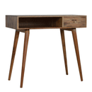 Hutch Contemporary Oak Finish Writing Desk by Lavishway | Reclaimed Wood Desks-58705