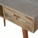 Hutch Contemporary Oak Finish Writing Desk by Lavishway | Reclaimed Wood Desks-58711