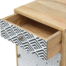 Hutch Mixed Pattern Bedside Table by Lavishway | Bedside Tables-58693