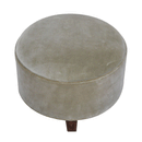 Mocha Upholstered Velvet Footstool by Lavishway | Footstool-58688