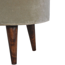 Mocha Upholstered Velvet Footstool by Lavishway | Footstool-58687