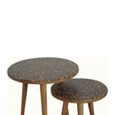 Modena Abstract Design Top Nesting Stools by Lavishway | Nest of Tables-57152