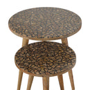Modena Abstract Design Top Nesting Stools by Lavishway | Nest of Tables-57151