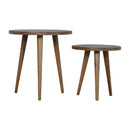 Modena Abstract Design Top Nesting Stools by Lavishway | Nest of Tables-57150