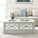 Modena Mirrored Panel 2 Drawers Coffee Table by Lavishway | Coffee Tables-24690