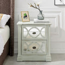 Modena Mirrored Panel 2 Drawers Side Table by Lavishway | Bedside Tables-24749
