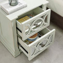 Modena Mirrored Panel 2 Drawers Side Table by Lavishway | Bedside Tables-24752