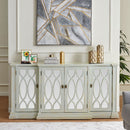 Modena Mirrored Panel 4 Doors Large Sideboard by Lavishway | Sideboards-24739