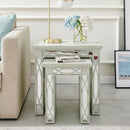 Modena Mirrored Panel Nest Of 2 Tables by Lavishway | Nest of Tables-24652