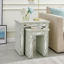Modena Mirrored Panel Nest Of 2 Tables by Lavishway | Nest of Tables-24651