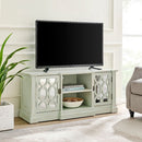 Modena Mirrored Panel 2 Doors TV Unit by Lavishway | TV Units Cabinets-24609