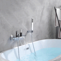 Waterfall Style Bathtub Tap & Hand Shower Set by Lavishway | Bathtub Faucets-49427