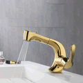 Modern Brass Pull Out Spout Bathroom Tap by Lavishway | Bathroom Faucet-48959
