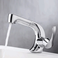 Modern Brass Pull Out Spout Bathroom Tap by Lavishway | Bathroom Faucet-48958