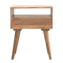 Assorted Open Slot Solid Wood Bedside Table by Lavishway | Bedside Tables-58656