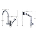 Modern Style Steel Kitchen Tap With Spray Gun by Lavishway | Kitchen Faucets-48615
