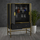 Monaco Black Marble 2 Doors Drinks Cabinet by Lavishway | Wine Racks-31010