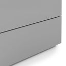 Monaco Grey Gloss 2 Drawers Bedside Table by Lavishway | Bedside Tables-61588