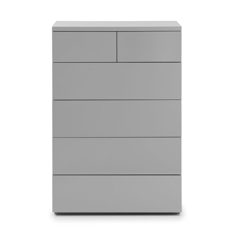 Monaco Grey Gloss 4 Over 2 Chest Of Drawers by Lavishway | Chest Of Drawers-61578