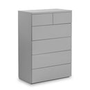 Monaco Grey Gloss 4 Over 2 Chest Of Drawers by Lavishway | Chest Of Drawers-61577
