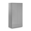 Monaco High Gloss 2 Doors & 1 Drawer Wardrobe by Lavishway | Wardrobe-61591