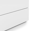 Monaco White Gloss 2 Drawers Bedside Table by Lavishway | Bedside Tables-61583
