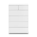 Monaco White Gloss 4 Over 2 Chest Of Drawers by Lavishway | Chest Of Drawers-61576