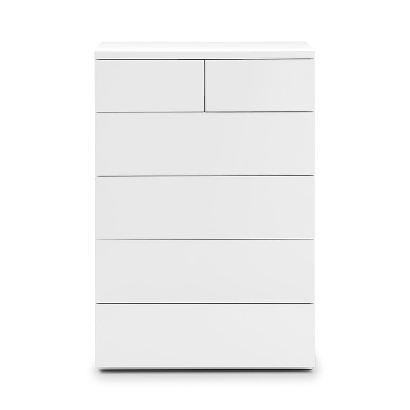 Monaco White Gloss 4 Over 2 Chest Of Drawers by Lavishway | Chest Of Drawers-61576
