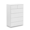 Monaco White Gloss 4 Over 2 Chest Of Drawers by Lavishway | Chest Of Drawers-61575
