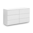 Monaco White High Gloss 6 Drawers Chest by Lavishway | Chest Of Drawers-61569