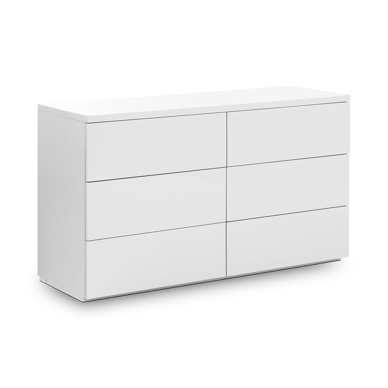 Monaco White High Gloss 6 Drawers Chest by Lavishway | Chest Of Drawers-61569