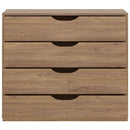 Monaco Stirling Oak Finish 4 Chest Of Drawers by Lavishway | Chest Of Drawers-44115