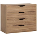 Monaco Stirling Oak Finish 4 Chest Of Drawers by Lavishway | Chest Of Drawers-44113