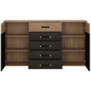 Monaco Wooden 2 Doors 5 Drawers Cupboard by Lavishway | Cupboards-44118