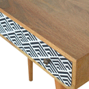 Dalston Monochrome Print Console Table by Lavishway | Hallway Console Table-58636
