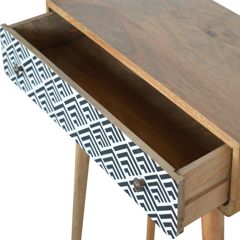 Dalston Monochrome Print Console Table by Lavishway | Hallway Console Table-58637
