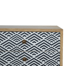 Dalston 2 Drawers Monochrome Print Media Unit by Lavishway | TV Units Cabinets-58630