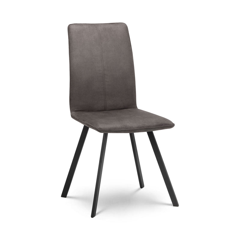 Monroe Charcoal Grey Fabric Dining Chair by Lavishway | Dining Chairs-61566