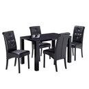 Monroe Puro Medium Black Dining Table by Lavishway | Dining Tables-28434