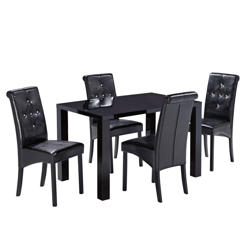Monroe Puro Medium Black Dining Table by Lavishway | Dining Tables-28434