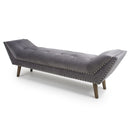 Montrose Brushed Velvet Grey Chaise by Lavishway | Chaise Lounges-27111