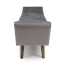 Montrose Brushed Velvet Grey Chaise by Lavishway | Chaise Lounges-27113
