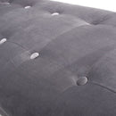 Montrose Brushed Velvet Grey Chaise by Lavishway | Chaise Lounges-27114