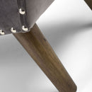 Montrose Brushed Velvet Grey Chaise by Lavishway | Chaise Lounges-27115