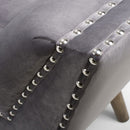 Montrose Brushed Velvet Grey Chaise by Lavishway | Chaise Lounges-27116