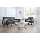 Monza Dark Grey Velvet 2 Seater Sofa by Lavishway | Velvet Sofa-61556