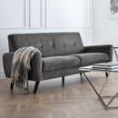 Monza Dark Grey Velvet 2 Seater Sofa by Lavishway | Velvet Sofa-61548