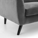 Monza Dark Grey Velvet 2 Seater Sofa by Lavishway | Velvet Sofa-61554