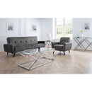 Monza Dark Grey Velvet 3 Seater Sofa by Lavishway | Velvet Sofa-61538